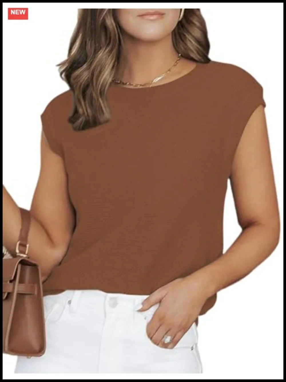 100% Viscose Women's Cap Sleeve Knit Pullover Sweater Summer Crew Neck
